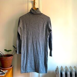 Quince Cashmere Turtleneck Dress, Size S